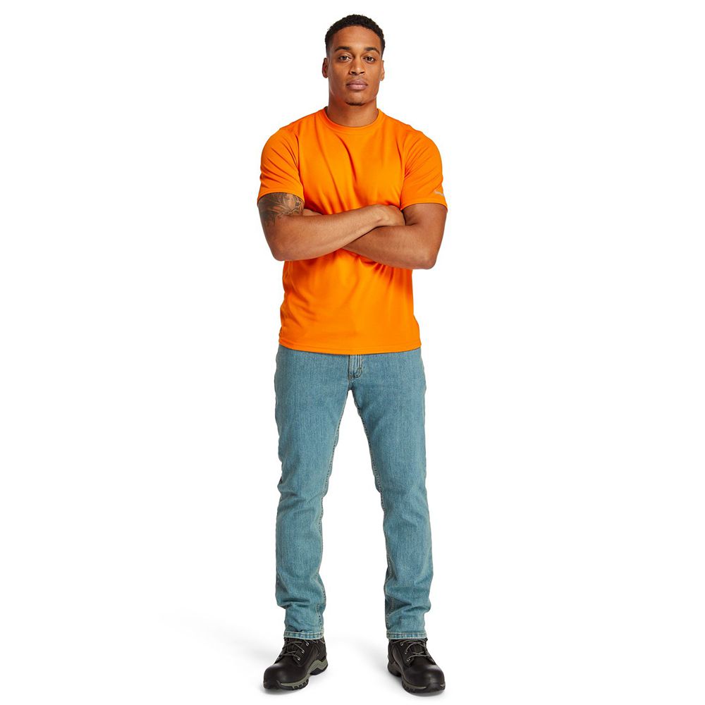 Camisetas Masculino - Timberland Pro® Wicking Good Short Sleeve - YGFCS3584 - Laranja